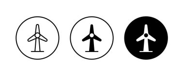 Rüzgar enerjisi doğrusal ikonu, yerli rüzgar türbini ikonu, yel değirmeni, eko, güneş ve su enerjisi düzenlenebilir vuruşu, düz tasarım tarzı beyaz üzerine izole edilmiş