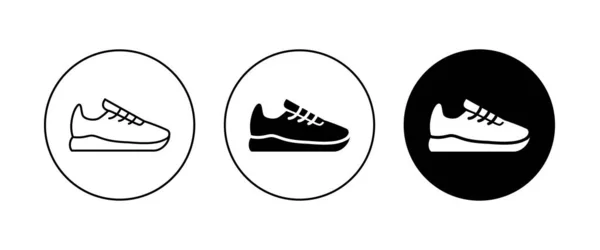 Икона Кроссовок Повседневная Спортивная Обувь Икона Бегущей Обуви Фитнес Спорт — стоковый вектор