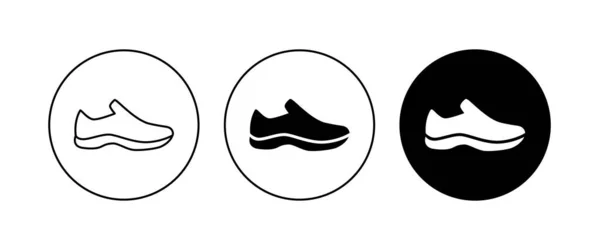 Turnschuhe Symbol Casual Sporty Shoe Laufschuhe Glyphen Symbol Fitness Und — Stockvektor