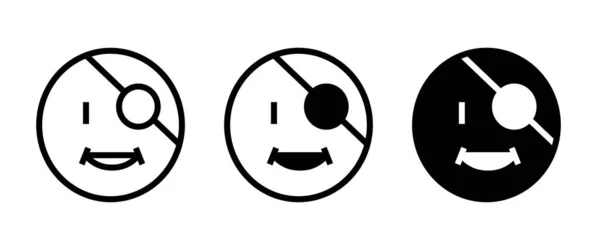 Pirat Ansikte Ikon Knapp Vektor Tecken Symbol Logotyp Illustration Redigerbar — Stock vektor