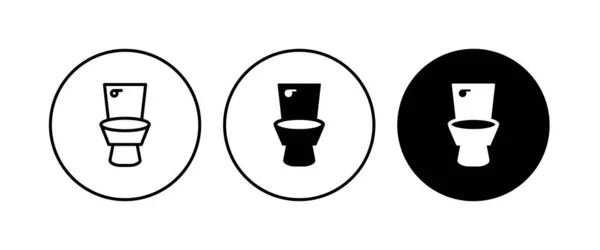 Tuvalet Klozeti Simgesi Vektör Işaret Sembol Logo Illüstrasyon Düzenlenebilir Vuruş — Stok Vektör