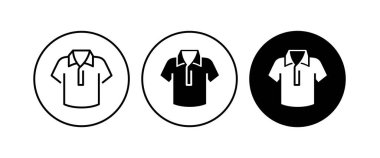 Polo tişört ikonu Spor Eğitim tabelası. aşınma ve yırtık, tişört insan forması vektör ikonu, modern konsept