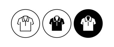 Polo tişört ikonu Spor Eğitim tabelası. aşınma ve yırtık, tişört insan forması vektör ikonu, modern konsept