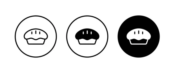 Paj Ikon Knapp Vektor Tecken Symbol Logotyp Illustration Redigerbar Stroke — Stock vektor