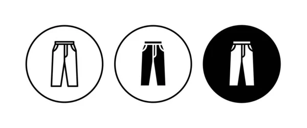 Icône Pantalon Joggers Pantalon Denim Pantalon Vecteur Signe Symbole Logo — Image vectorielle