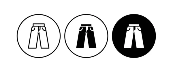 Pant Icon Joggers Trousers Denim Pants Vector Sign Symbol Logo — ストックベクタ