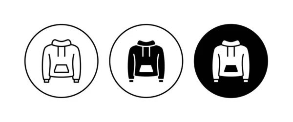 Hoody Jamper Icon Vector Winter Wear Icon Warm Clothing Hoodie — Stockvektor