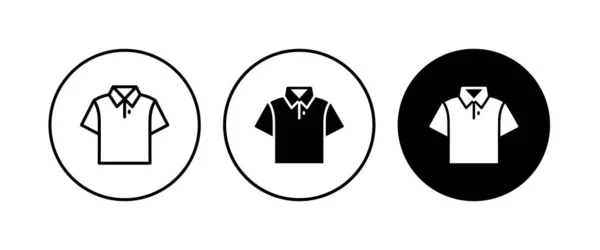 Icône Polo Sport Entraînement Signe Usure Shirt Homme Uniforme Vecteur — Image vectorielle