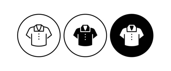 Poloshirt Ikone Sport Training Zeichen Verschleiß Shirt Menschliche Uniform Vektorsymbol — Stockvektor