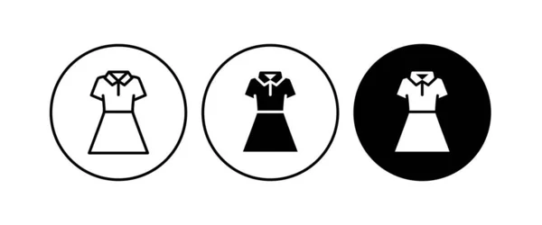 Icône Robe Soirée Robe Vêtements Femme Concepts Icône Mode Vecteur — Image vectorielle