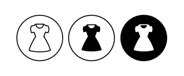 Kväll Klänning Ikon Gown Klänning Kvinnors Kläder Mode Ikon Begrepp — Stock vektor