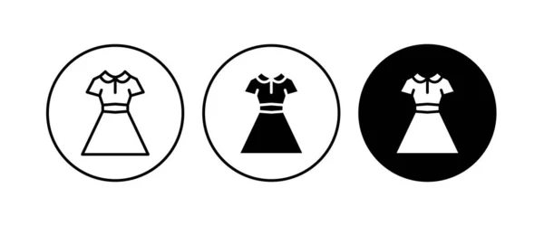 Икона Вечернего Платья Платье Платье Женская Одежда Вектор Иконок Моды — стоковый вектор