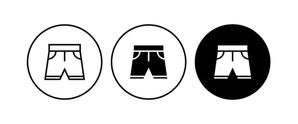 Shorts Icon Male Female Fashion Clothes Outline Sign Symbol Logo — Stockvektor