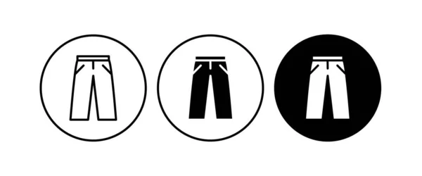 Pant Icon Joggers Trousers Denim Pants Vector Sign Symbol Logo — Stok Vektör