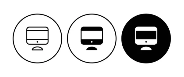 Monitor Pictogram Computerscherm Logo Van Voor Mobiele Concept Teken Symbool — Stockvector