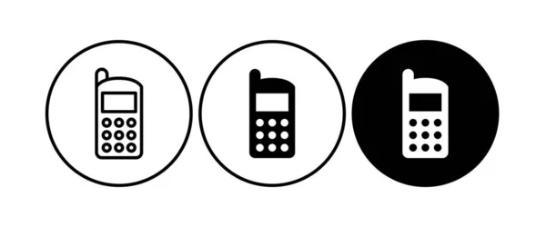 Telefonanruf Symbol Handy Hotline Smartphone Icons Taste Vektor Zeichen Symbol — Stockvektor