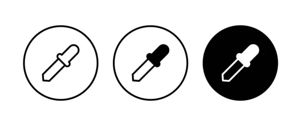 Eye Dropper Icon Pipette Medicine Dropper Vector Sign Symbol Logo — Wektor stockowy
