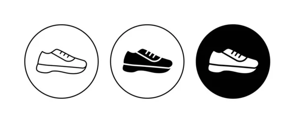 Икона Кроссовок Повседневная Спортивная Обувь Икона Бегущей Обуви Фитнес Спорт — стоковый вектор