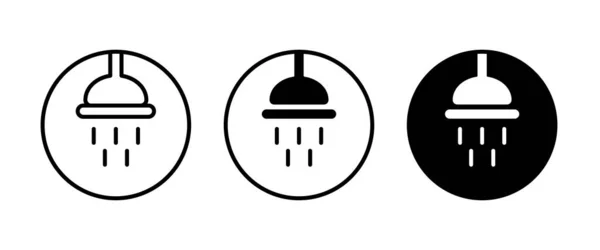 Duschsymbol Badezimmer Symbol Taste Vektor Zeichen Symbol Logo Illustration Editierbarer — Stockvektor