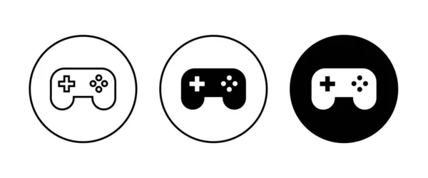 Minimal Gaming Symbool Stream Moderne Spellen Draadloze Controller Pictogram Spel — Stockvector