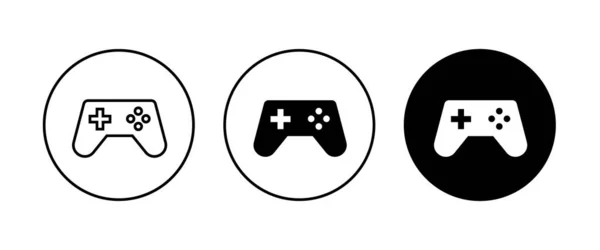 Minimal Gaming Symbol Stream Modern Games Wireless Controller Icon Game — Stock Vector