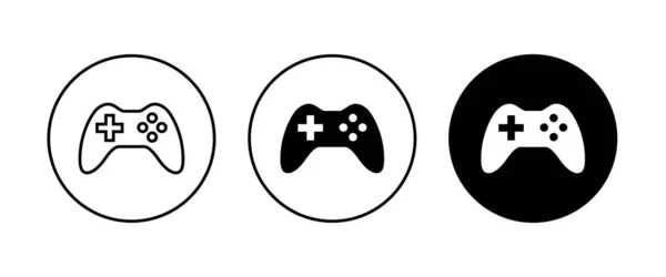 Minimal Gaming Symbool Stream Moderne Spellen Draadloze Controller Pictogram Spel — Stockvector