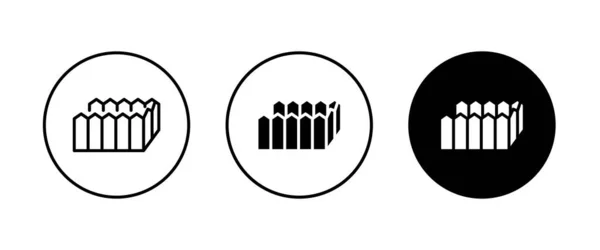 Fence Icon Yard Icons Vector Sign Symbol Logo Illustration Editable — Stok Vektör