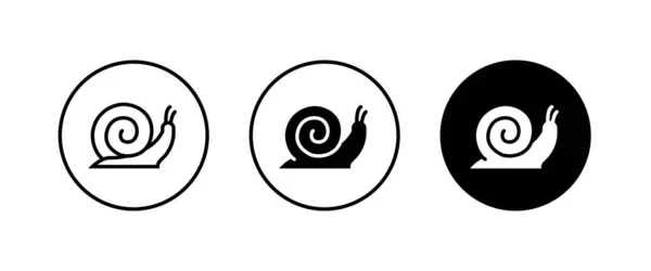 Vettore Icona Lumaca Segno Simbolo Logo Illustrazione Tratto Modificabile Stile — Vettoriale Stock