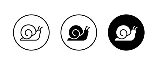 Schnecken Icon Vektor Zeichen Symbol Logo Illustration Editierbarer Strich Flacher — Stockvektor