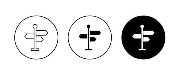 Signpost Icon Information Direction Arrow Vector Sign Symbol Logo Illustration — Archivo Imágenes Vectoriales