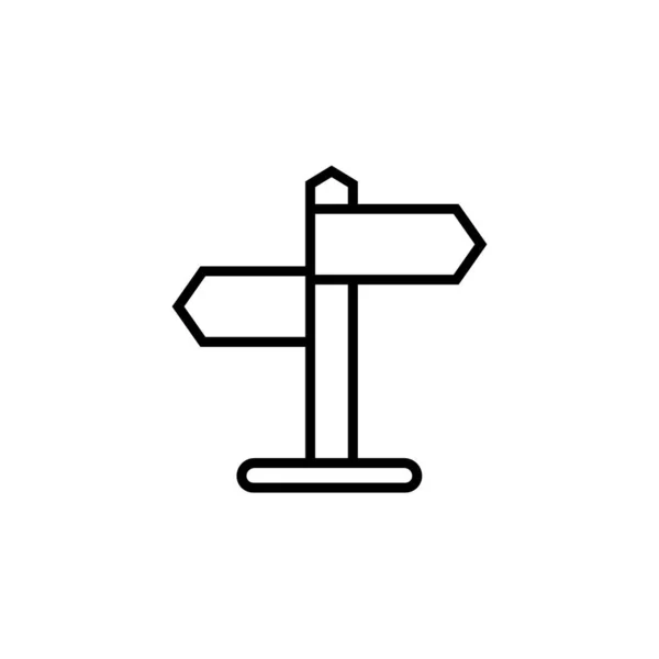 Signpost Icon Information Direction Arrow Vector Sign Symbol Logo Illustration — Vettoriale Stock
