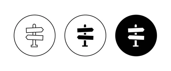 Signpost Icon Information Direction Arrow Vector Sign Symbol Logo Illustration — Vetor de Stock
