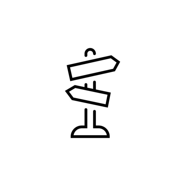 Signpost Icon Information Direction Arrow Vector Sign Symbol Logo Illustration — Vettoriale Stock