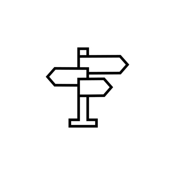 Signpost Icon Information Direction Arrow Vector Sign Symbol Logo Illustration — Vector de stock