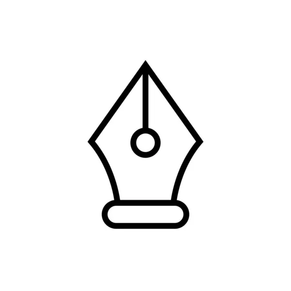 Cursore Strumento Penna Stilografica Pennino Vettore Glifo Segno Simbolo Logo — Vettoriale Stock