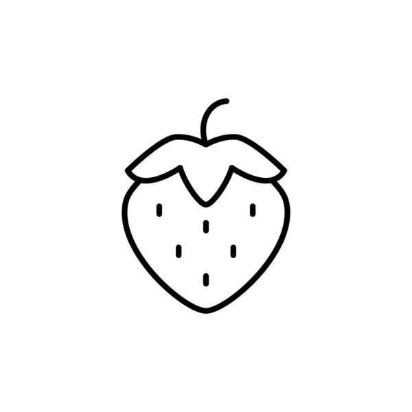 Ikona Owoców Truskawki Lub Truskawki Wektor Znak Symbol Logo Ilustracja — Wektor stockowy