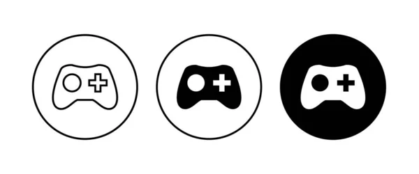 Поток Современных Игр Беспроводные Иконки Игровые Колодки Иконки Joystick Вывеска — стоковый вектор