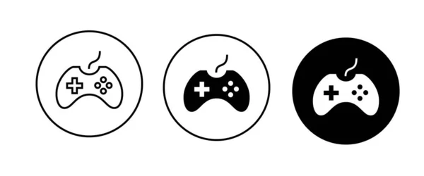 Asgari Oyun Sembolü Akımlı Modern Oyunlar Kablosuz Denetleyici Simgesi Oyun — Stok Vektör