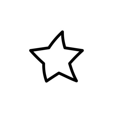 Yıldız Simgesi vektörü. derecelendirme simgesi vektörü Favori yıldız simgeleri vektörü, işaret, sembol, logo, illüstrasyon, düzenlenebilir vuruş, beyazı izole edilmiş düz tasarım biçimi