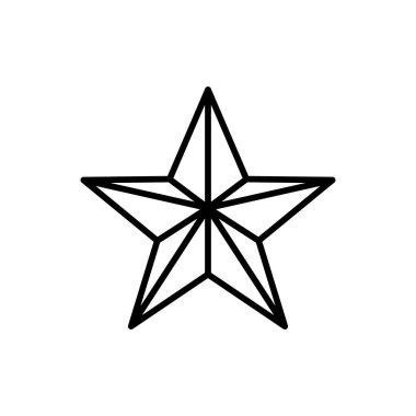 Yıldız Simgesi vektörü. derecelendirme simgesi vektörü Favori yıldız simgeleri vektörü, işaret, sembol, logo, illüstrasyon, düzenlenebilir vuruş, beyazı izole edilmiş düz tasarım biçimi