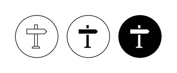 Wegweiser Symbol Informationen Richtung Pfeilvektor Zeichen Symbol Logo Illustration Editierbarer — Stockvektor