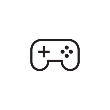 Asgari Oyun Sembolü - Akımlı Modern Oyunlar - Kablosuz Denetleyici Simgesi, Oyun Defteri veya Oyun Defteri Simgesi vektörü, işaret, sembol, logo, illüstrasyon, düzenlenebilir vuruş, beyaz üzerine izole edilmiş düz tasarım biçimi