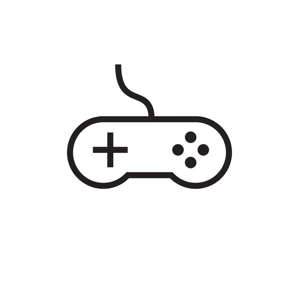 Asgari Oyun Sembolü Akımlı Modern Oyunlar Kablosuz Denetleyici Simgesi Oyun — Stok Vektör