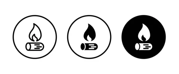 Feuer Flamme Symbol Vektor Zeichen Symbol Logo Illustration Editierbarer Strich — Stockvektor