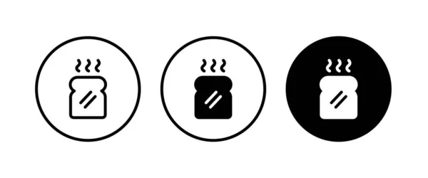 Bread Slices Icon Vector Sign Symbol Logo Illustration Editable Stroke — Wektor stockowy