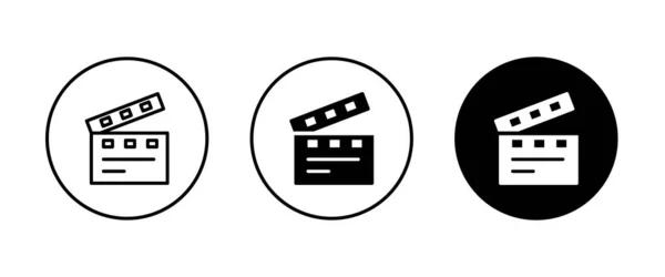 Videosymbol Filmstreifenvektor Flaches Design Bestes Vektor Symbol — Stockvektor