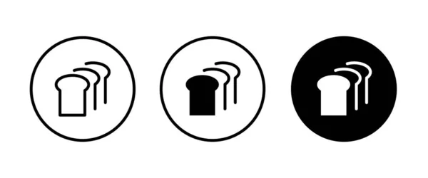 Brotscheiben Symbolvektor Zeichen Symbol Logo Illustration Editierbarer Strich Flacher Designstil — Stockvektor
