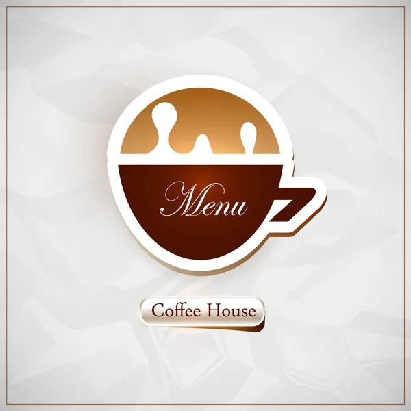 Coffee shop menu. Coffee cup shape. Vector — Stock Vector © dannyrash
