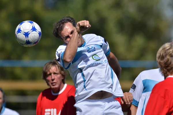 Senior soccer game — Stock Photo, Image