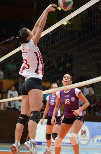 Kaposvar - ujpest volleybal spel — Stockfoto